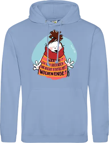 Warte! - Ringelpullisprüche, Ringeldinger, streifenweise, Spruch, Weisheit, Motivation, Ringelpulli, SprücheShirt, Cartoon Illustration, Statement, Handgezeichnet, Humor, Selbstironie, Streifenpulli, Spruchshirt, deutsch - Standard Hoodie