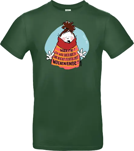 Warte! - Ringelpullisprüche, Ringeldinger, streifenweise, Spruch, Weisheit, Motivation, Ringelpulli, SprücheShirt, Cartoon Illustration, Statement, Handgezeichnet, Humor, Selbstironie, Streifenpulli, Spruchshirt, deutsch - Standard T-Shirt