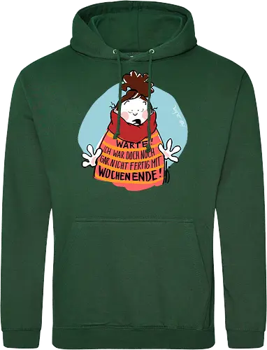 Warte! - Ringelpullisprüche, Ringeldinger, streifenweise, Spruch, Weisheit, Motivation, Ringelpulli, SprücheShirt, Cartoon Illustration, Statement, Handgezeichnet, Humor, Selbstironie, Streifenpulli, Spruchshirt, deutsch - Standard Hoodie