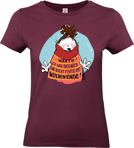 Warte! - Ringelpullisprüche, Ringeldinger, streifenweise, Spruch, Weisheit, Motivation, Ringelpulli, SprücheShirt, Cartoon Illustration, Statement, Handgezeichnet, Humor, Selbstironie, Streifenpulli, Spruchshirt, deutsch - Standard T-Shirt (Women)