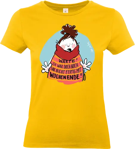 Warte! - Ringelpullisprüche, Ringeldinger, streifenweise, Spruch, Weisheit, Motivation, Ringelpulli, SprücheShirt, Cartoon Illustration, Statement, Handgezeichnet, Humor, Selbstironie, Streifenpulli, Spruchshirt, deutsch - Standard T-Shirt (Women)