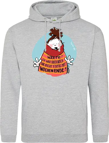 Warte! - Ringelpullisprüche, Ringeldinger, streifenweise, Spruch, Weisheit, Motivation, Ringelpulli, SprücheShirt, Cartoon Illustration, Statement, Handgezeichnet, Humor, Selbstironie, Streifenpulli, Spruchshirt, deutsch - Standard Hoodie