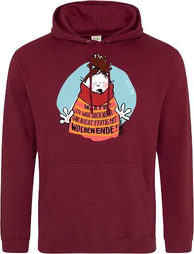 Warte! - Ringelpullisprüche, Ringeldinger, streifenweise, Spruch, Weisheit, Motivation, Ringelpulli, SprücheShirt, Cartoon Illustration, Statement, Handgezeichnet, Humor, Selbstironie, Streifenpulli, Spruchshirt, deutsch - Standard Hoodie