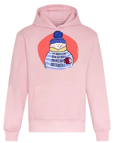 Tee kochen... - Ringelpullisprüche, Ringeldinger, streifenweise, Spruch, Weisheit, Motivation, Ringelpulli, SprücheShirt, Cartoon Illustration, Statement, Handgezeichnet, Humor, Selbstironie, Streifenpulli, Spruchshirt, deutsch - Heavyweight Hoodie