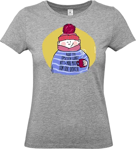 Tee upsetten... - Ringelpullisprüche, Ringeldinger, streifenweise, Spruch, Weisheit, Motivation, Ringelpulli, SprücheShirt, Cartoon Illustration, platt, oppplatt, plattdeutsch, Tee, Statement, Handgezeichnet, Humor, Selbstironie, Streifenpulli, Spruchshirt, deutsch - Standard T-Shirt (Women)