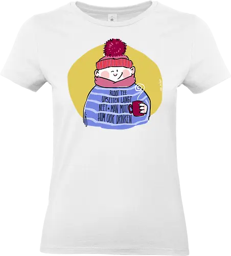 Tee upsetten... - Ringelpullisprüche, Ringeldinger, streifenweise, Spruch, Weisheit, Motivation, Ringelpulli, SprücheShirt, Cartoon Illustration, platt, oppplatt, plattdeutsch, Tee, Statement, Handgezeichnet, Humor, Selbstironie, Streifenpulli, Spruchshirt, deutsch - Standard T-Shirt (Women)
