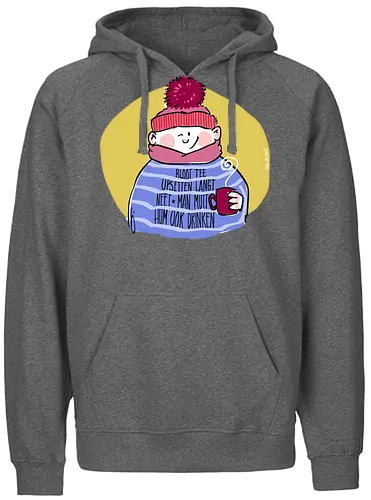 Tee upsetten... - Ringelpullisprüche, Ringeldinger, streifenweise, Spruch, Weisheit, Motivation, Ringelpulli, SprücheShirt, Cartoon Illustration, platt, oppplatt, plattdeutsch, Tee, Statement, Handgezeichnet, Humor, Selbstironie, Streifenpulli, Spruchshirt, deutsch - Fairtrade Hoodie