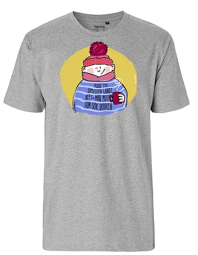 Tee upsetten... - Ringelpullisprüche, Ringeldinger, streifenweise, Spruch, Weisheit, Motivation, Ringelpulli, SprücheShirt, Cartoon Illustration, platt, oppplatt, plattdeutsch, Tee, Statement, Handgezeichnet, Humor, Selbstironie, Streifenpulli, Spruchshirt, deutsch - Fairtrade T-Shirt