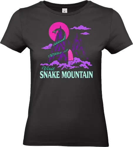 Visit Serpent Peak Retro Fantasy - 80s, 90s, adventure, cartoons, fantasy, geek, horror, mountain, nostalgia, retro, skull, snake, sword, travel, vintage - Standard T-Shirt (Women)