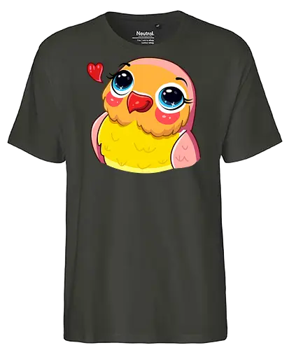 Paradiesvogel - Tier, Gelb, Rosa, Vogel, Niedlich, Mehrfarbig, Engel, Strahlend, Australien, Federn, Paradiesvogel, Paradies, Indonesien, Papua-Neuguinea - Fairtrade T-Shirt