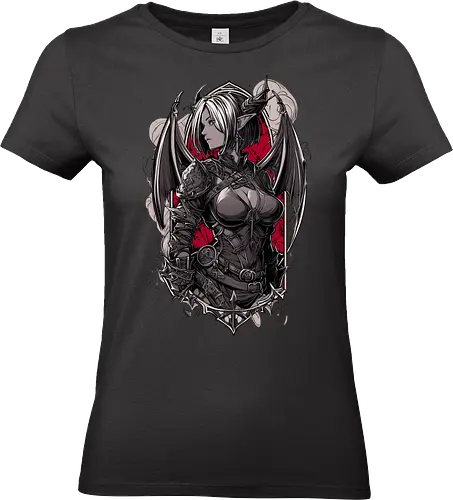 tiefling girl - dungeons, dragons, tiefling girl, warlock class, vecna, rogue class, fantasy rpg, pathfinder rpg, geek gift, larp, fantasy art, nerd girl, dungeon master, d20 dice, critical hit, critical role - Standard T-Shirt (Women)