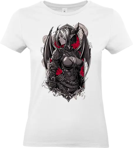 tiefling girl - dungeons, dragons, tiefling girl, warlock class, vecna, rogue class, fantasy rpg, pathfinder rpg, geek gift, larp, fantasy art, nerd girl, dungeon master, d20 dice, critical hit, critical role - Standard T-Shirt (Women)