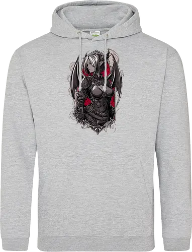 tiefling girl - dungeons, dragons, tiefling girl, warlock class, vecna, rogue class, fantasy rpg, pathfinder rpg, geek gift, larp, fantasy art, nerd girl, dungeon master, d20 dice, critical hit, critical role - Standard Hoodie