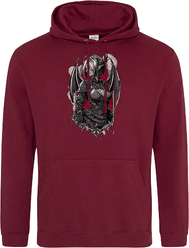 tiefling girl - dungeons, dragons, tiefling girl, warlock class, vecna, rogue class, fantasy rpg, pathfinder rpg, geek gift, larp, fantasy art, nerd girl, dungeon master, d20 dice, critical hit, critical role - Standard Hoodie
