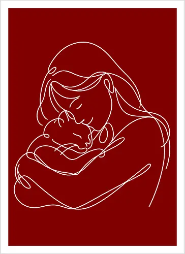 WomanAndCat White Linies