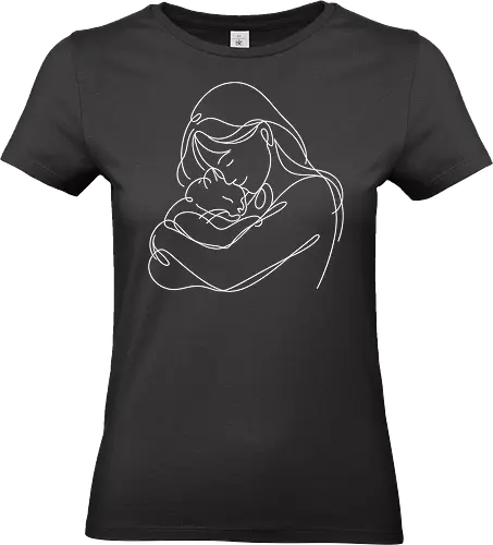 WomanAndCat White Linies - Simlow, Twitch, Streamer, Katze, Chaos, Liebe, Herz - Standard T-Shirt (Women)