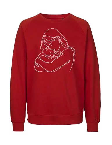 WomanAndCat White Linies - Simlow, Twitch, Streamer, Katze, Chaos, Liebe, Herz - Fairtrade Sweatshirt