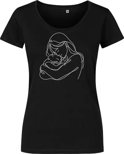 WomanAndCat White Linies