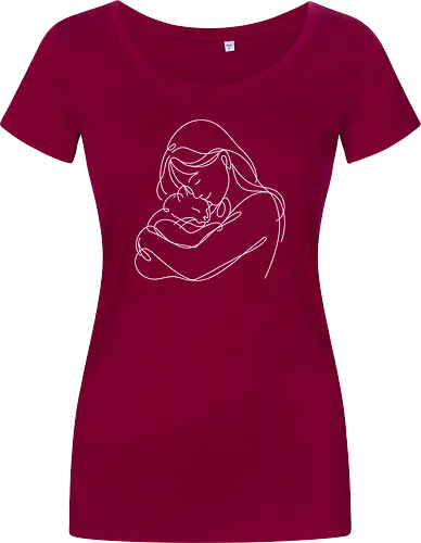 WomanAndCat White Linies