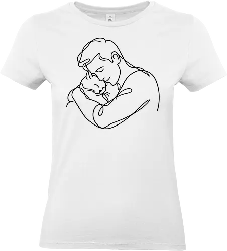 CatandMan BlackLines - Simlow, Twitch, Streamer, Katze, Chaos, Liebe, Herz - Standard T-Shirt (Women)