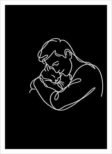 CatandMan WhiteLines