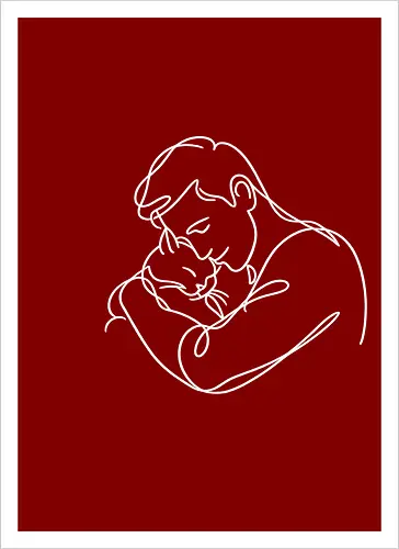 CatandMan WhiteLines