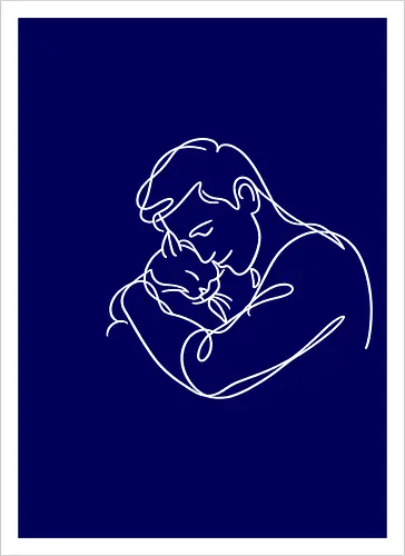 CatandMan WhiteLines