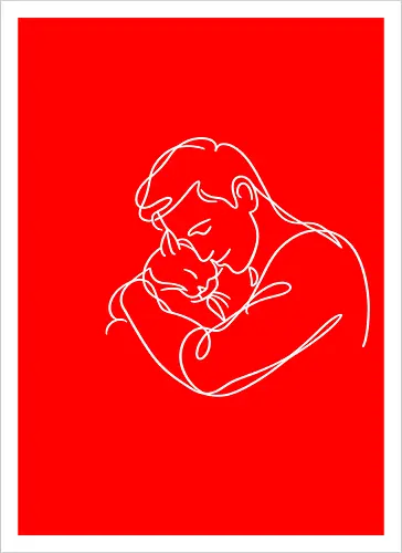 CatandMan WhiteLines