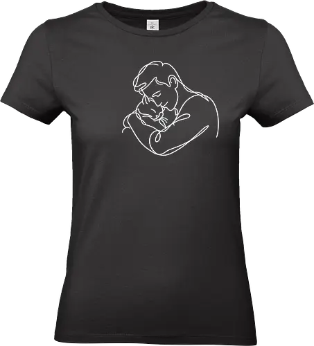 CatandMan WhiteLines - Simlow, Herz, Twitch, Streamer, Katze, Chaos, Liebe - Standard T-Shirt (Women)