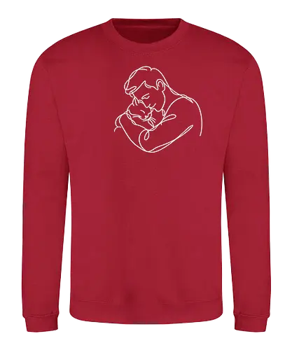 CatandMan WhiteLines - Simlow, Herz, Twitch, Streamer, Katze, Chaos, Liebe - Sweatshirt