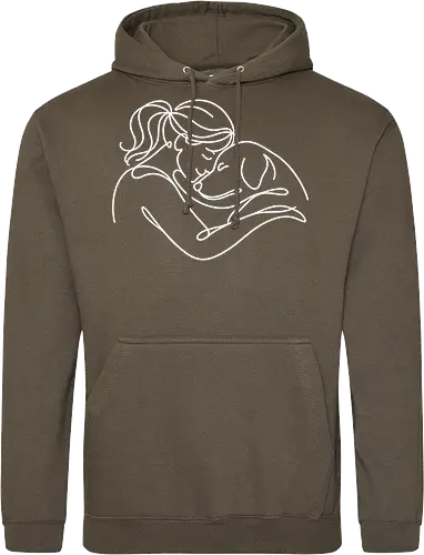 DogAndWoman WhiteLines