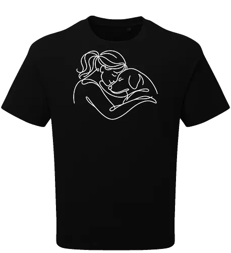 DogAndWoman WhiteLines