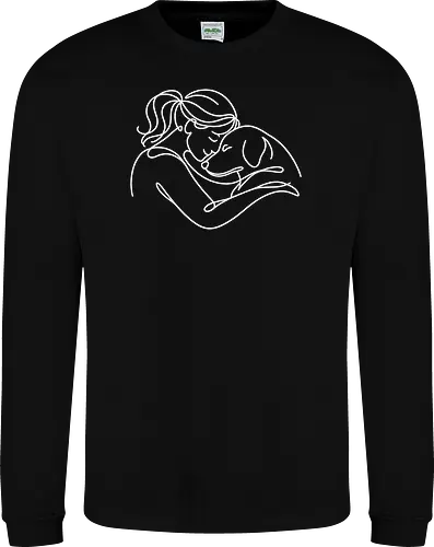 DogAndWoman WhiteLines