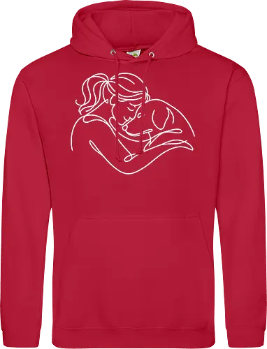 DogAndWoman WhiteLines