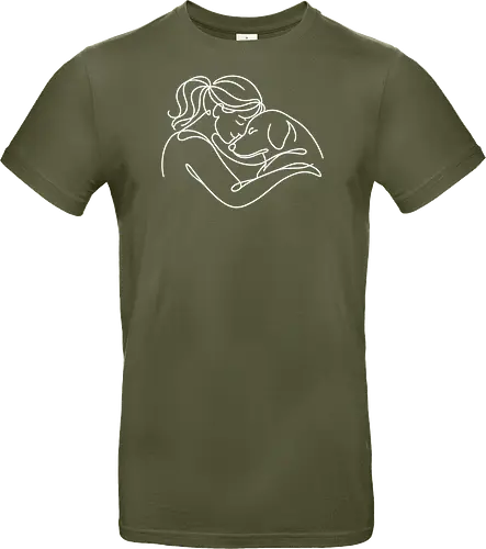 DogAndWoman WhiteLines