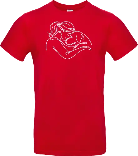 DogAndWoman WhiteLines