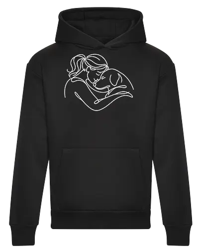 DogAndWoman WhiteLines