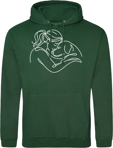 DogAndWoman WhiteLines