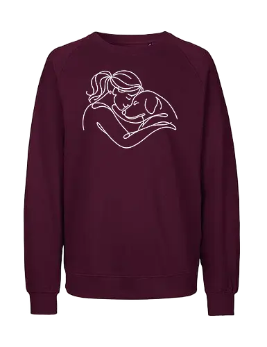 DogAndWoman WhiteLines - Simlow, Twitch, Streamer, Katze, Chaos, Liebe, Herz - Fairtrade Sweatshirt
