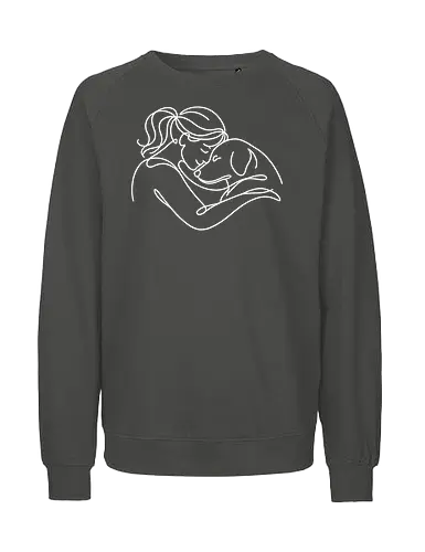 DogAndWoman WhiteLines - Simlow, Twitch, Streamer, Katze, Chaos, Liebe, Herz - Fairtrade Sweatshirt