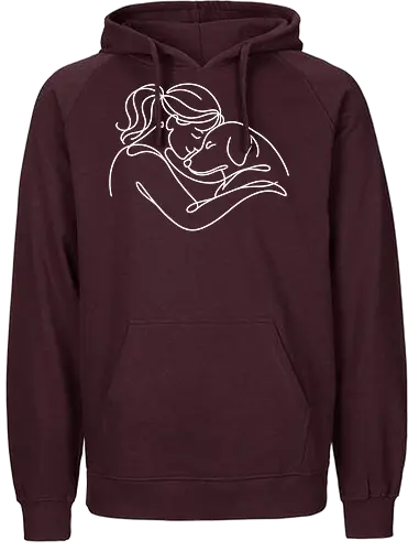 DogAndWoman WhiteLines - Simlow, Twitch, Streamer, Katze, Chaos, Liebe, Herz - Fairtrade Hoodie