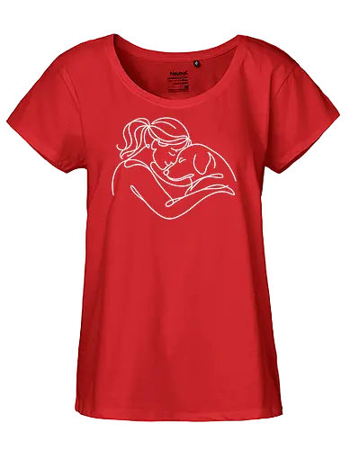 DogAndWoman WhiteLines - Simlow, Twitch, Streamer, Katze, Chaos, Liebe, Herz - Fairtrade Girl Shirt