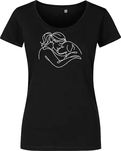 DogAndWoman WhiteLines