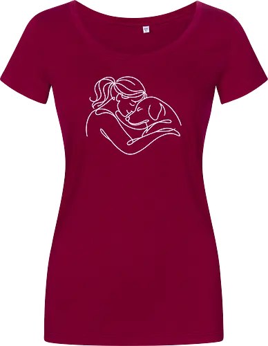 DogAndWoman WhiteLines