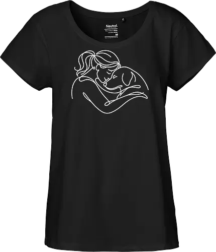 DogAndWoman WhiteLines