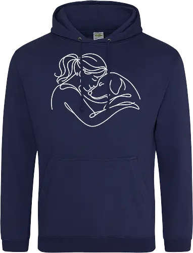 DogAndWoman WhiteLines