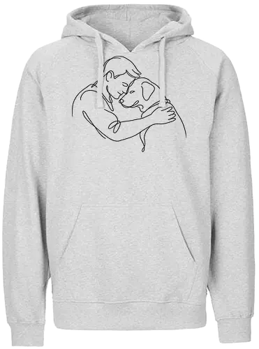 DogAndMan BlackLines - Chaos, Simlow, Twitch, Streamer, Katze - Fairtrade Hoodie