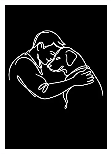 DogAndMan WhiteLines