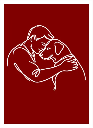 DogAndMan WhiteLines