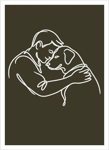 DogAndMan WhiteLines